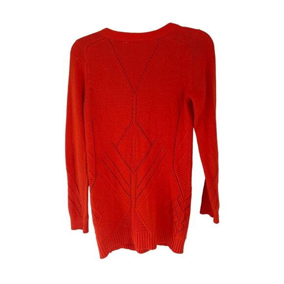 Anthropologie Elin Cardigan by Moth Knitted Red Size XSmall - Picture 8 of 12